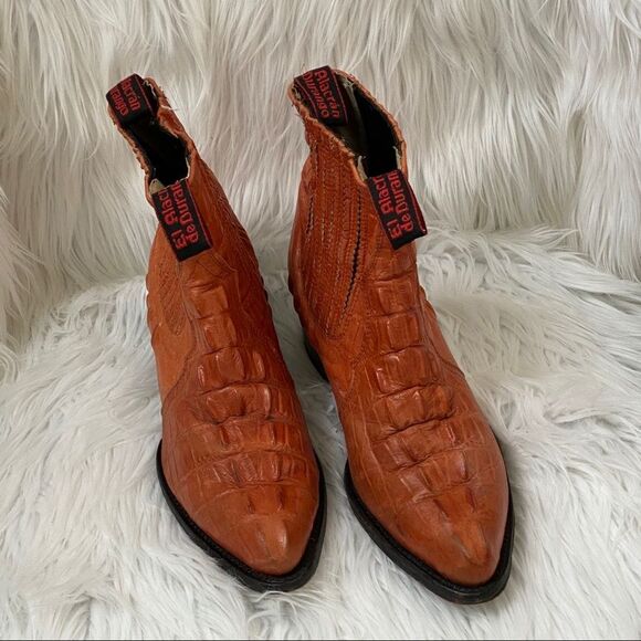 El Alacran De Durango western croco ankle boots 8 - Picture 11 of 12